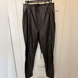 SPANX Black Faux Leather High-Rise leggings